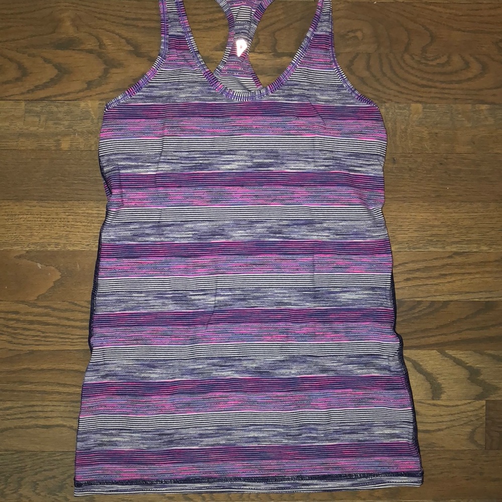 Ivivva Purple Striped Tank Top